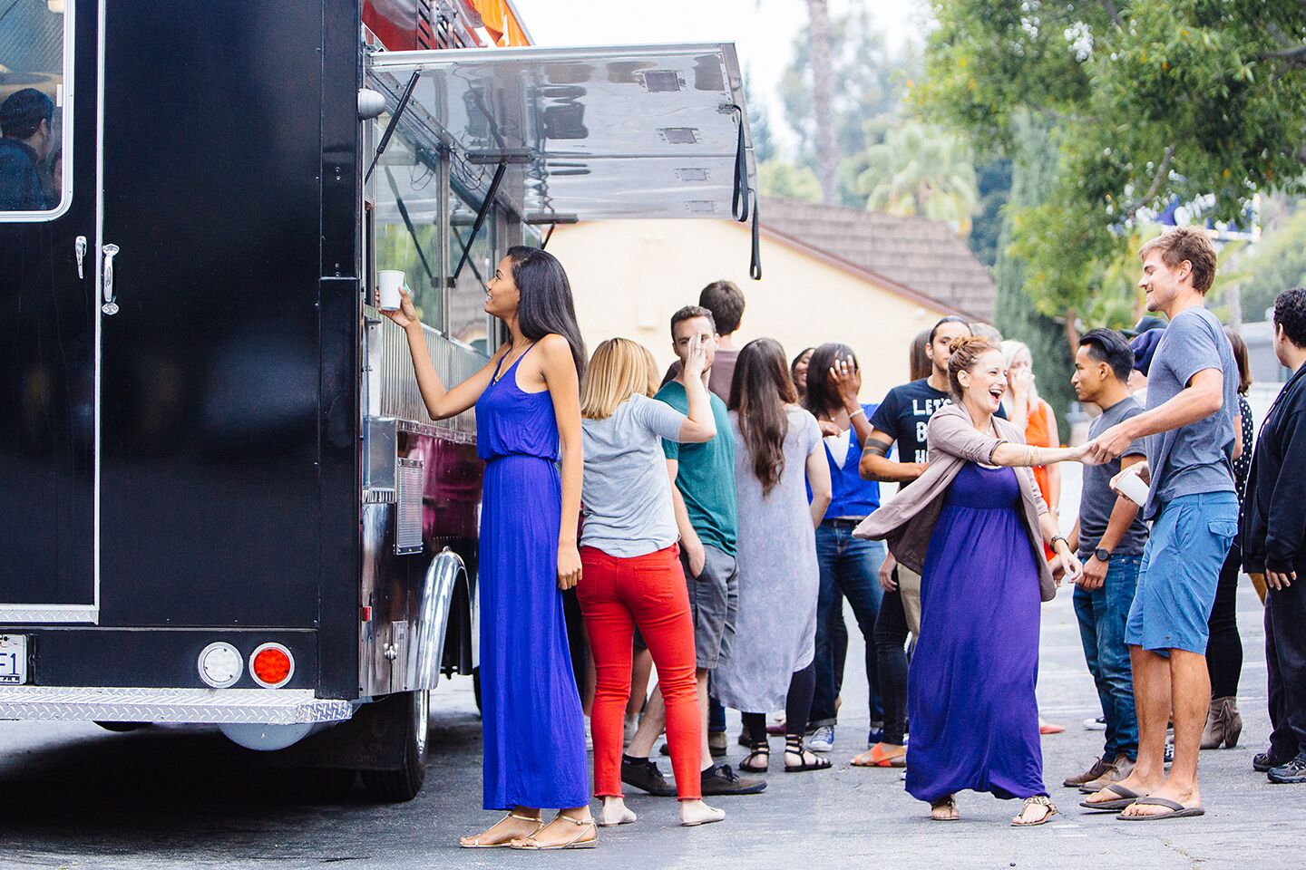 Los Angeles food truck at a catered event.